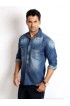 Rodid Men's Solid Casual Denim Shirt